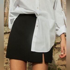 NWT Zara Black Skort with a Slit